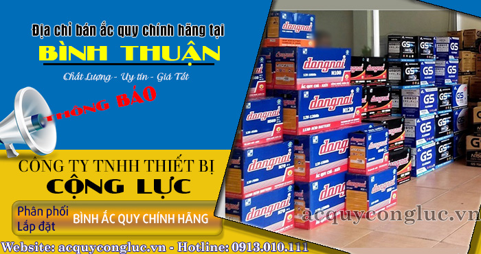 địa chỉ bán ắc quy chính hãng tại Bình Thuận