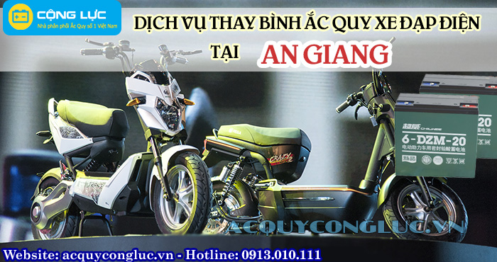 dịch vụ thay bình ắc quy xe đạp điện tại an giang