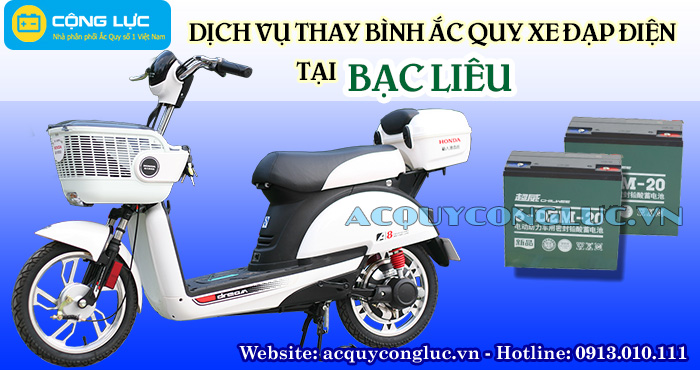 dịch vụ thay bình ắc quy xe đạp điện tại bạc liêu