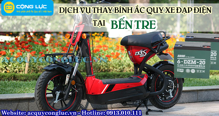 dịch vụ thay bình ắc quy xe đạp điện tại bến tre