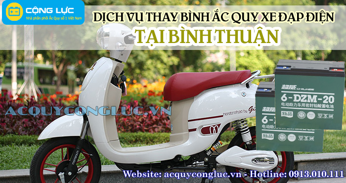 dịch vụ thay bình ắc quy xe đạp điện tại bình thuận giá rẻ