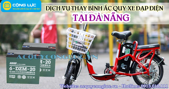 dịch vụ thay bình ắc quy xe đạp điện tại Đà Nẵng