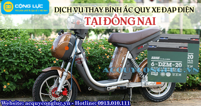 dịch vụ thay bình ắc quy xe đạp điện tại đồng nai