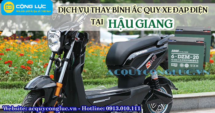 dịch vụ thay bình ắc quy xe đạp điện tại hậu giang