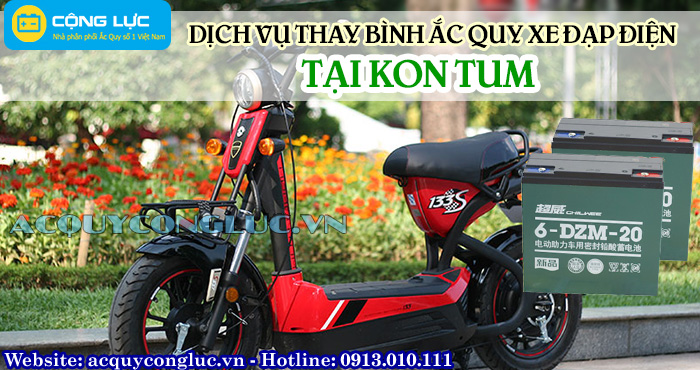 dịch vụ thay bình ắc quy xe đạp điện tại kon tum