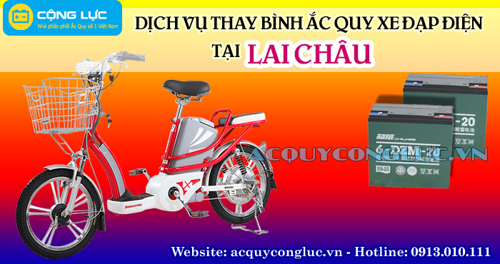 dịch vụ thay bình ắc quy xe đạp điện tại lai châu