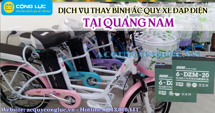 dịch vụ thay bình ắc quy xe đạp điện tại quảng nam