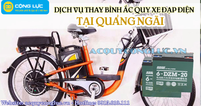 dịch vụ thay bình ắc quy xe đạp điện tại quảng ngãi