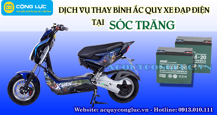 dịch vụ thay bình ắc quy xe đạp điện tại sóc trăng