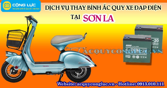 dịch vụ thay bình ắc quy xe đạp điện tại sơn la