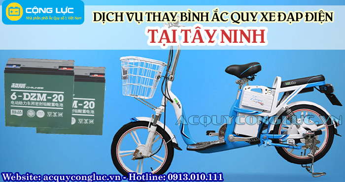 dịch vụ thay bình ắc quy xe đạp điện tại tây ninh