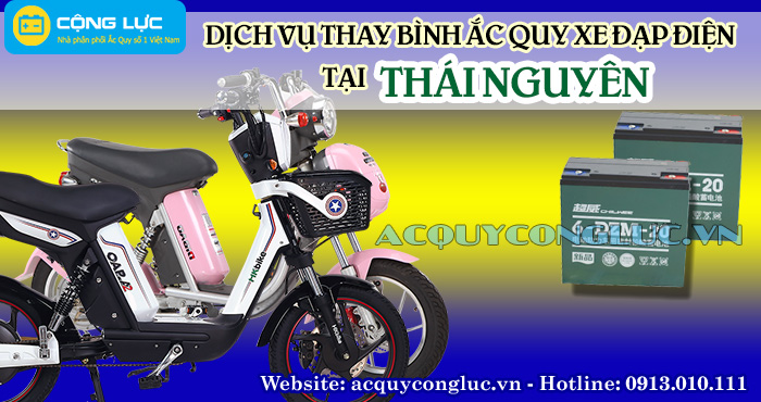 dịch vụ thay bình ắc quy xe đạp điện tại thái nguyên