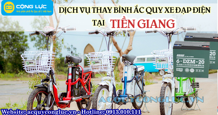 dịch vụ thay bình ắc quy xe đạp điện tại tiền giang