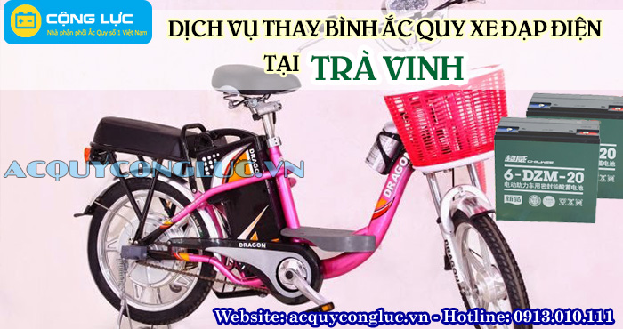 dịch vụ thay bình ắc quy xe đạp điện tại vĩnh long