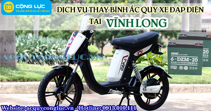 dịch vụ thay bình ắc quy xe đạp điện tại vĩnh long