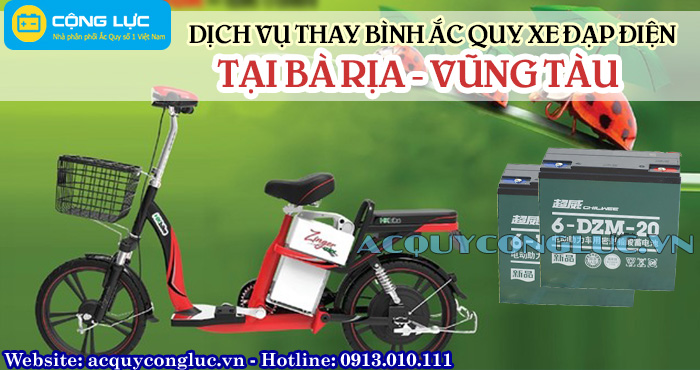 dịch cụ thay bình ắc quy xe đạp điện tại vũng tàu