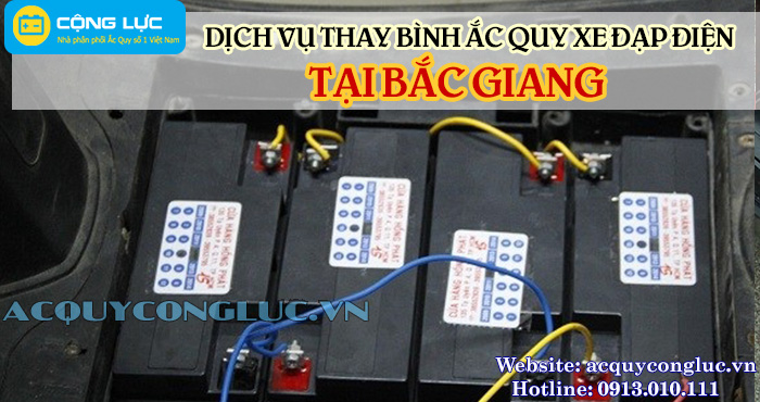 dịch vụ thay bình ắc quy xe đạp điện tại bắc giang