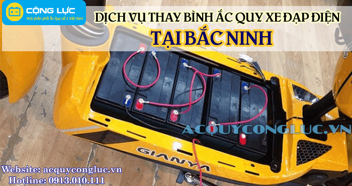 dịch vụ thay bình ắc quy xe đạp điện tại bắc ninh