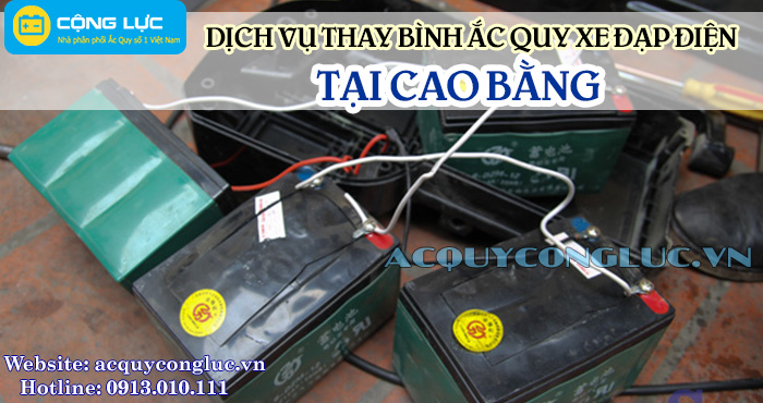 dịch vụ thay bình ắc quy xe đạp điện tại cao bằng