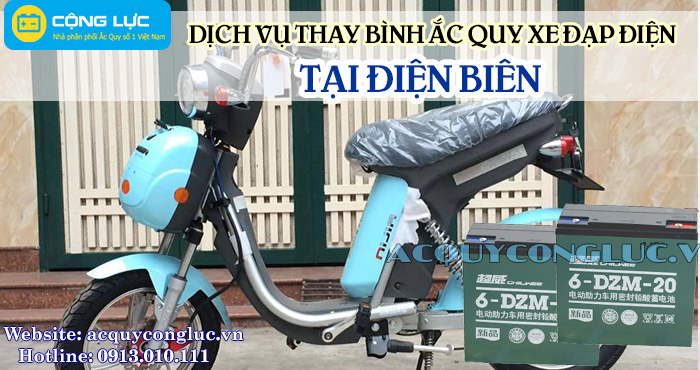 dịch vụ thay bình ắc quy xe đạp điện tại điện biên