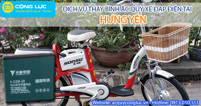 dịch vụ thay bình ắc quy xe đạp điện tại hưng yên