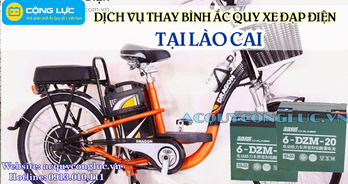 dịch vụ thay bình ắc quy xe đạp điện tại lào cai chính hãng