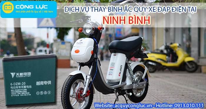 dịch vụ thay bình ắc quy xe đạp điện tại ninh bình