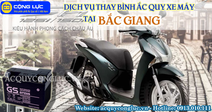 dịch vụ thay bình ắc quy xe máy tại bắc giang