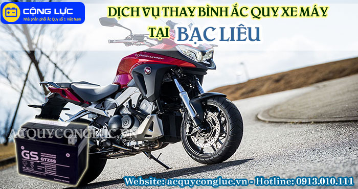 dịch vụ thay bình ắc quy xe máy tại bạc liêu