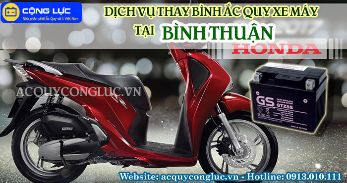 dịch vụ thay bình ắc quy xe máy tại bình thuận