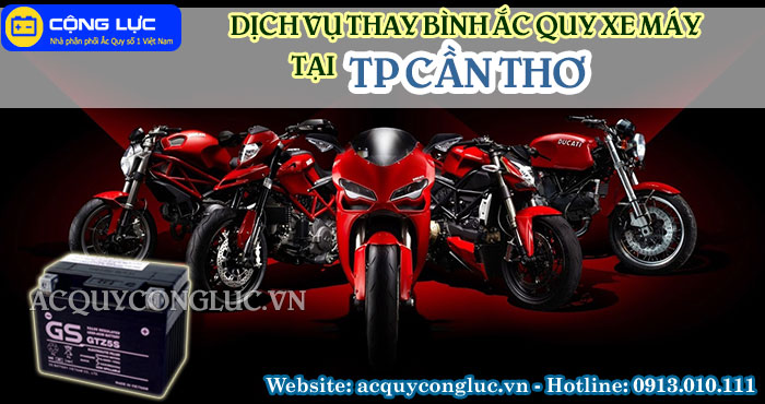 dịch vụ thay bình ắc quy xe máy tại tp cần thơ