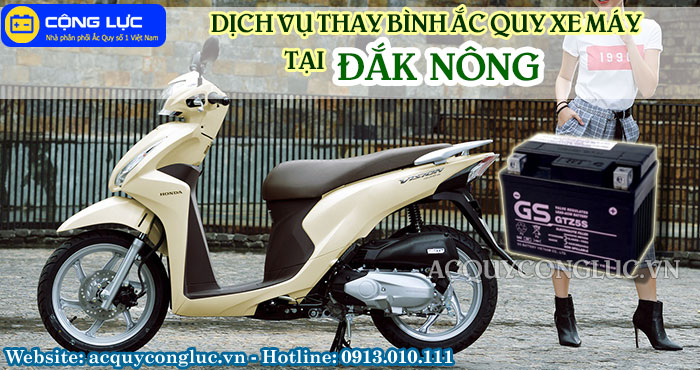 dịch vụ thay bình ắc quy xe máy tại đắk nông