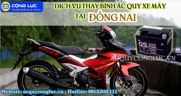 dịch vụ thay bình ắc quy xe máy tại đồng nai