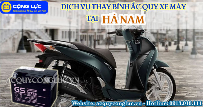 dịch vụ thay bình ắc quy xe máy tại hà nam