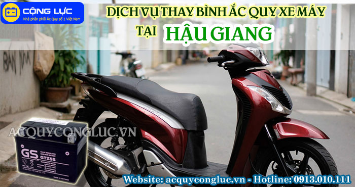 dịch vụ thay bình ắc quy xe máy tại hậu giang