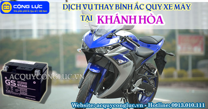 dịch vụ thay bình ắc quy xe máy tại khánh hòa