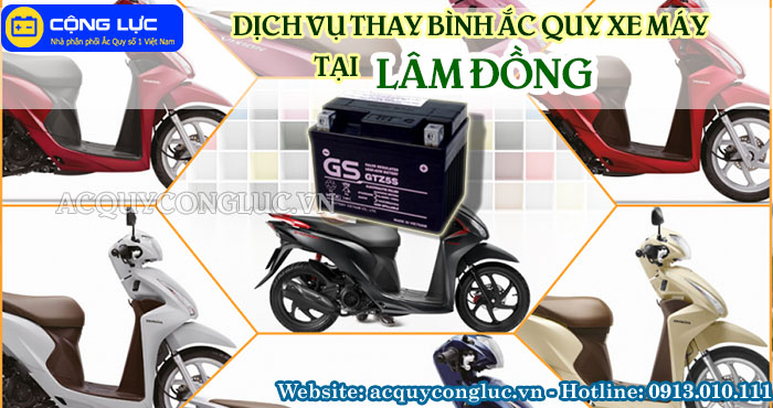 dịch vụ thay bình ắc quy xe máy tại Lâm Đồng