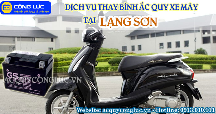 dịch vụ thay bình ắc quy xe máy tại lạng sơn