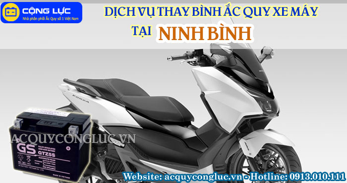 dịch vụ thay bình ắc quy xe máy tại ninh bình