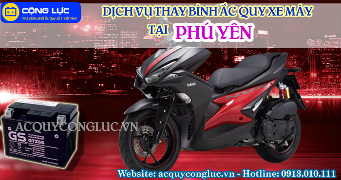 dịch vụ thay bình ắc quy xe máy tại phú yên