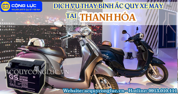 dịch vụ thay bình ắc quy xe máy tại thanh hóa