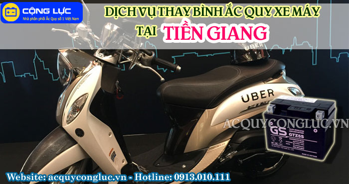 dịch vụ thay bình ắc quy xe máy tại tiền giang