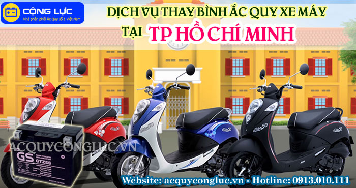 dịch vụ thay bình ắc quy xe máy tại tp hồ chí minh