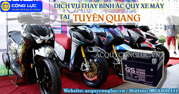 dịch vụ thay bình ắc quy xe máy tại tuyên quang