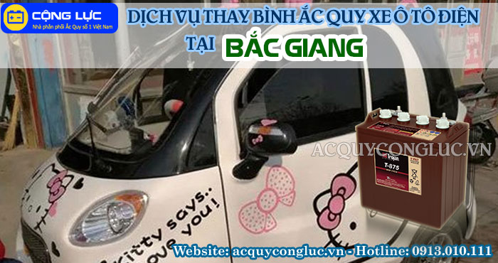 dịch vụ thay bình ắc quy xe ô tô điện tại bắc giang