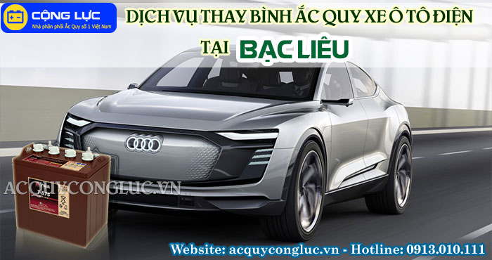 dịch vụ thay bình ắc quy xe ô tô điện tại bạc liêu