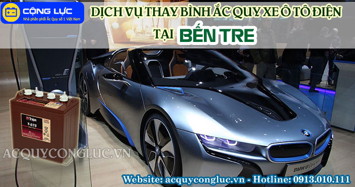 dịch vụ thay bình ắc quy xe ô tô điện tại bến tre