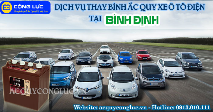 dịch vụ thay bình ắc quy xe ô tô điện tại bình định