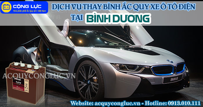 dịch vụ thay bình ắc quy xe ô tô điện tại bình dương