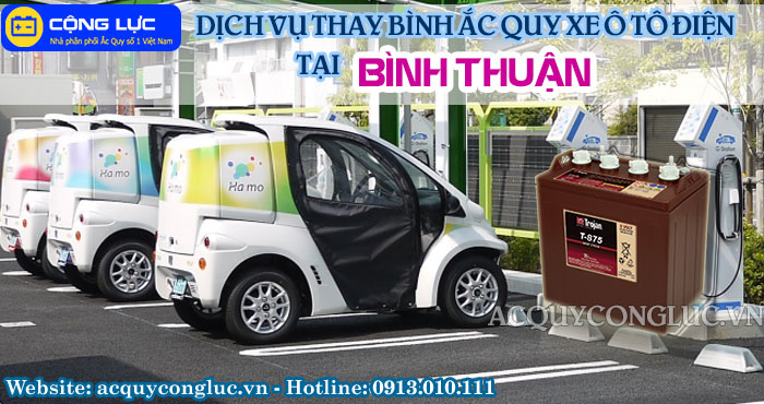 dịch vụ thay bình ắc quy xe ô tô điện tại bình thuận